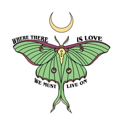 Greta Van Fleet Luna Moth Tote Bag Official Greta Van Fleet Merch