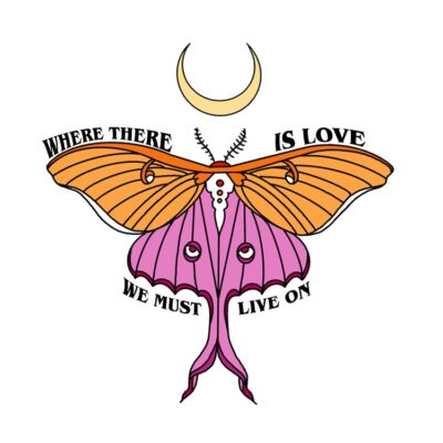 Greta Van Fleet Lesbian Pride Luna Moth Tote Bag Official Greta Van Fleet Merch