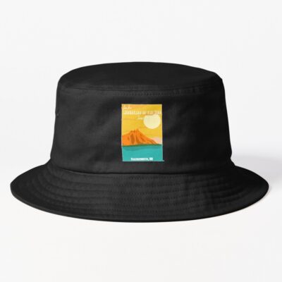 Greta Van Fleet Vintage Travel Poster Poster Bucket Hat Official Greta Van Fleet Merch