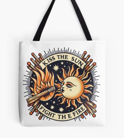 Kiss The Sun Fight The Fire Greta Van Fleet Tote Bag Official Greta Van Fleet Merch