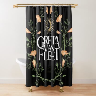 Greeta Van Fleet7 2 Greta Van Fleet Shirt, Retro Musical Shirt, Greta Van Fleet Rock Band Shirt, Boho Vintage Musician Shirt, Retro Greta Van Fleet T-Shirt Tee Shower Curtain Official Greta Van Fleet Merch