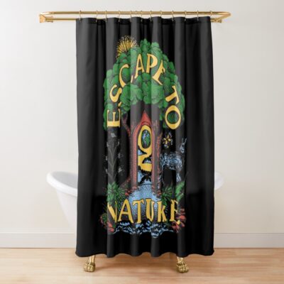 Escape To Nature Greta Van Fleet Parks Project Shower Curtain Official Greta Van Fleet Merch